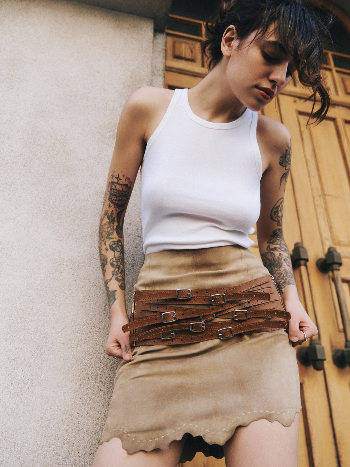 Western Leather Hip Belt