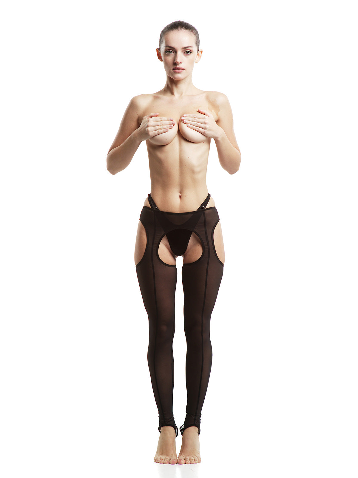 Salma Mesh Crotchless Leggings