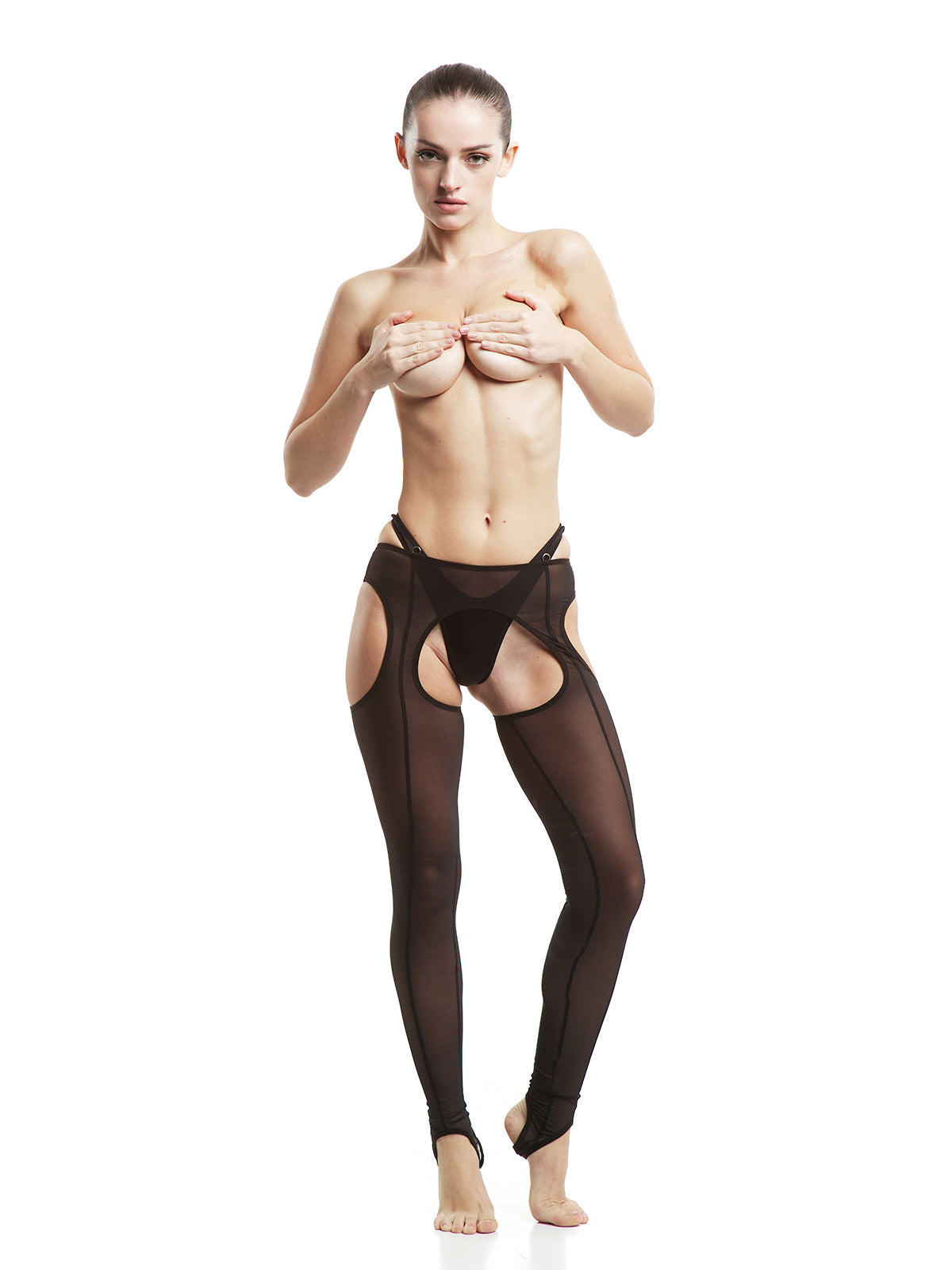 Salma Mesh Crotchless Leggings