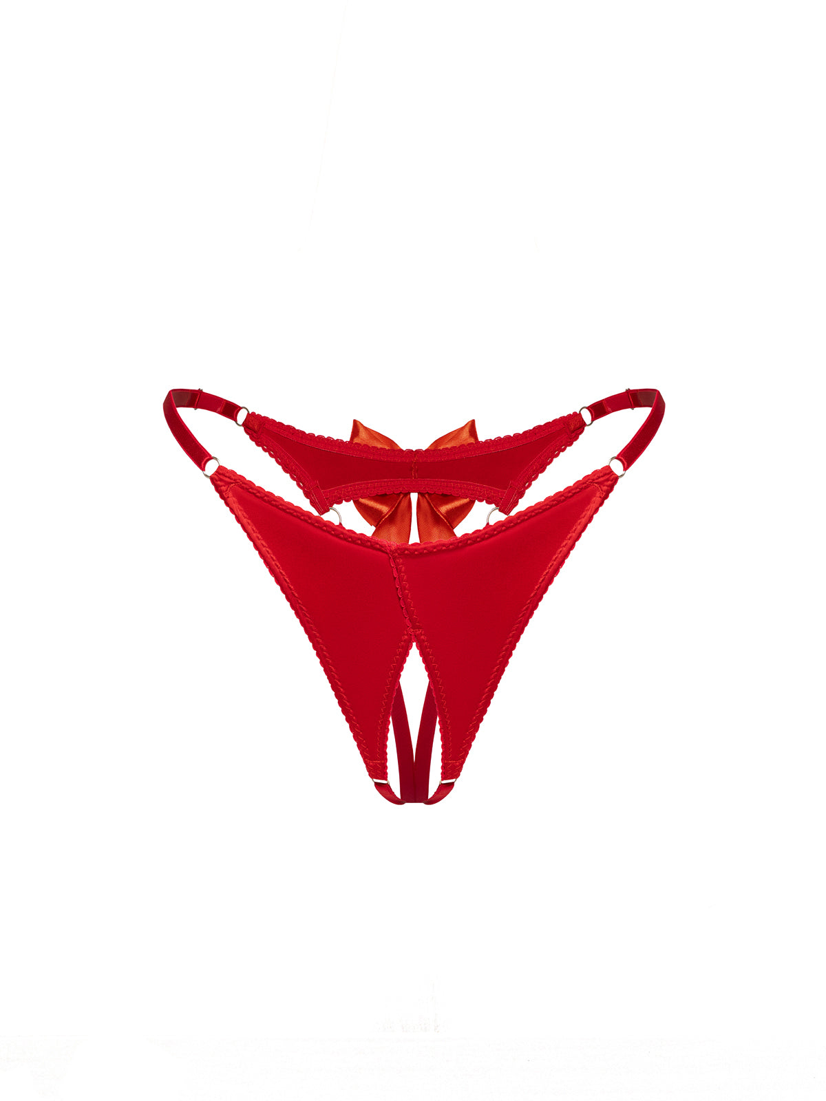 Honey Open-Crotch Panties Red