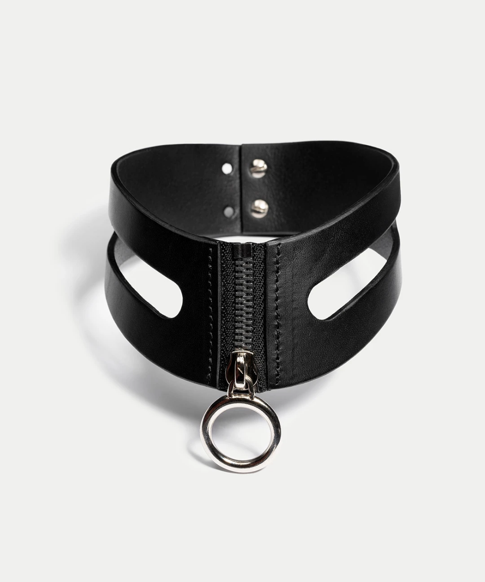 Zippy Leather Choker