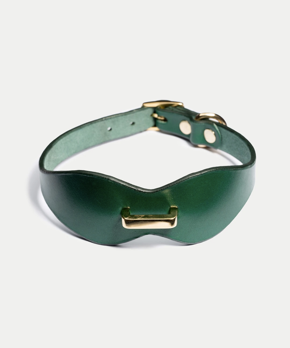 Fiby Leather Choker Deep Green