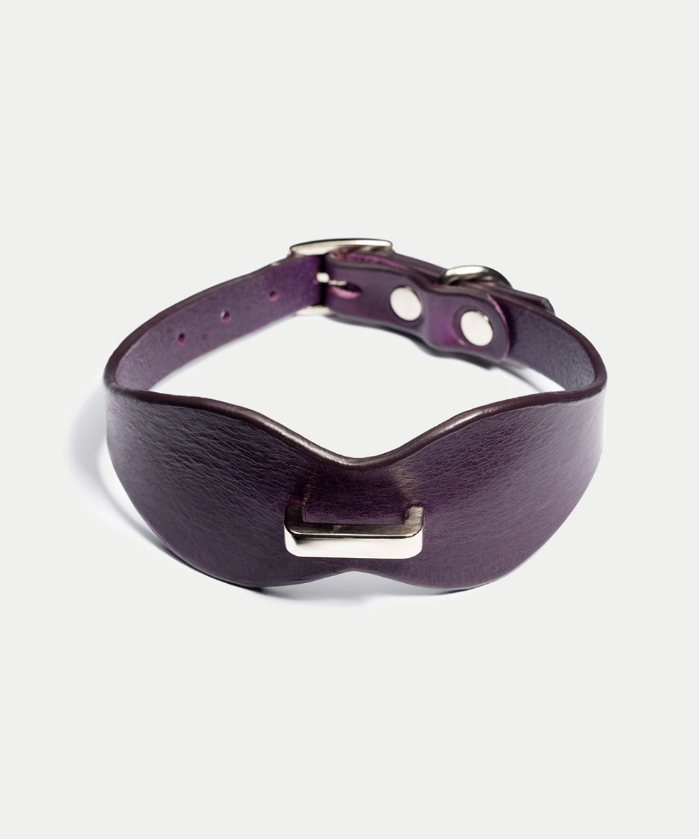 Fiby Leather Choker Purple
