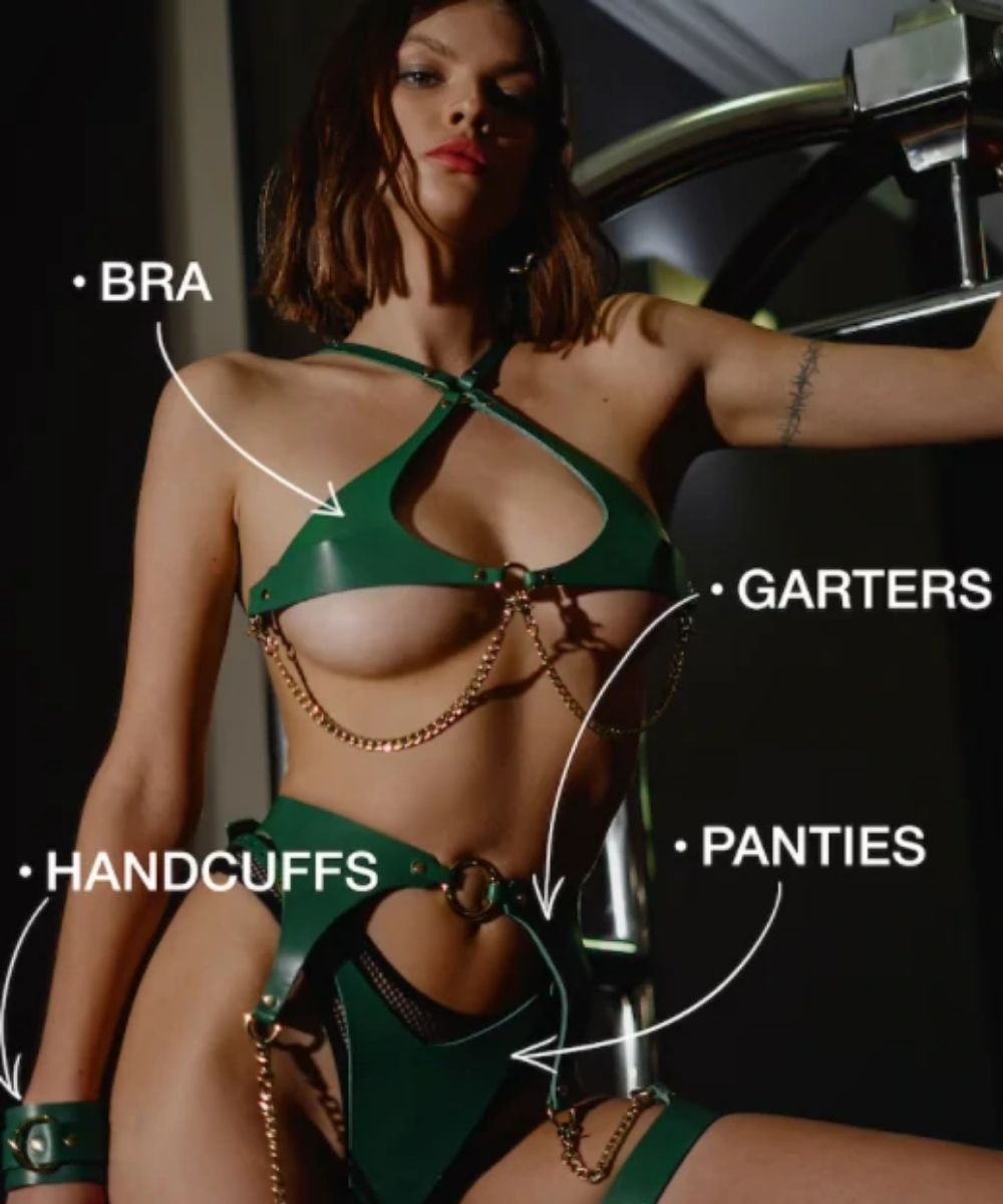 Lilit Leather Bra and Panties
