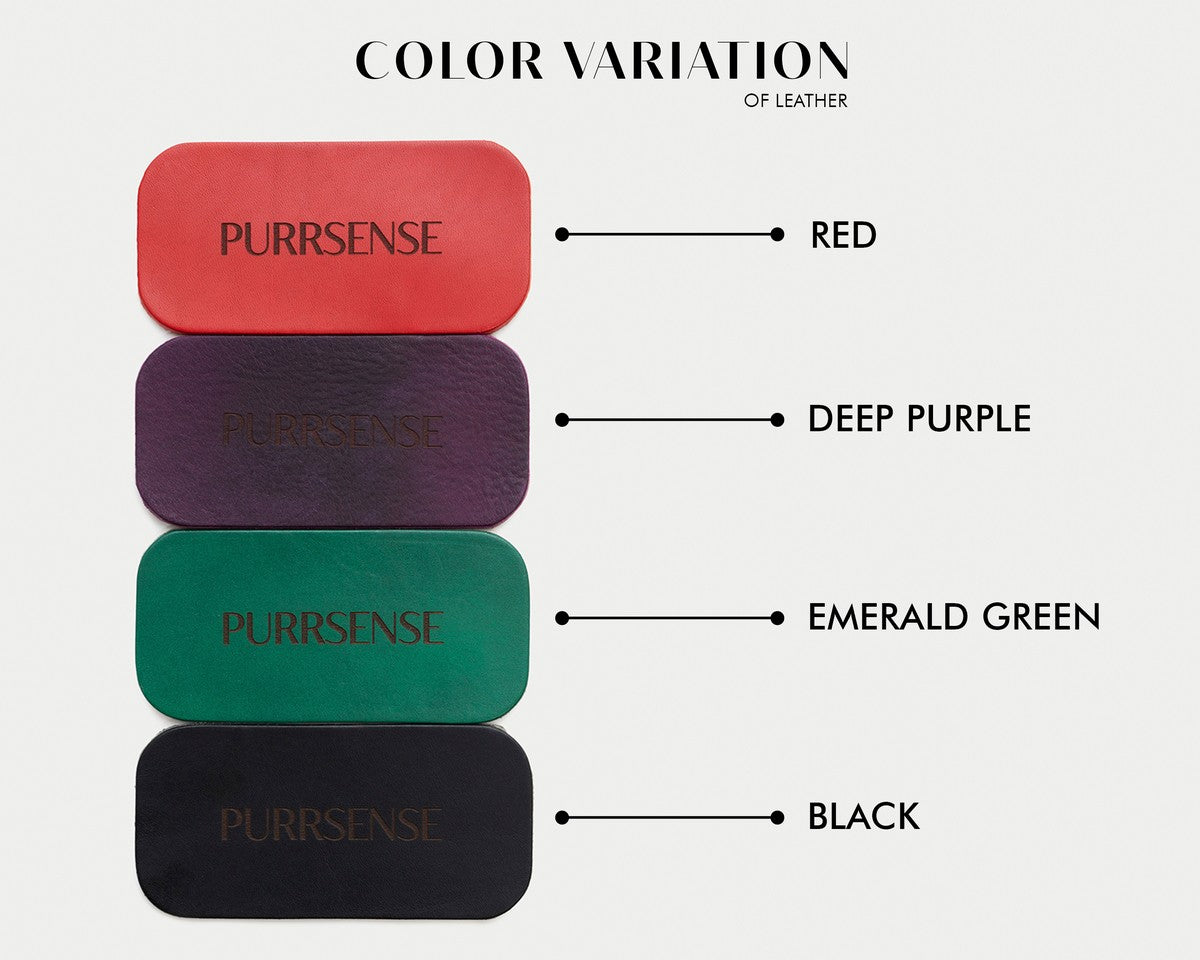 فيبي طوق جلد أخضر داكن