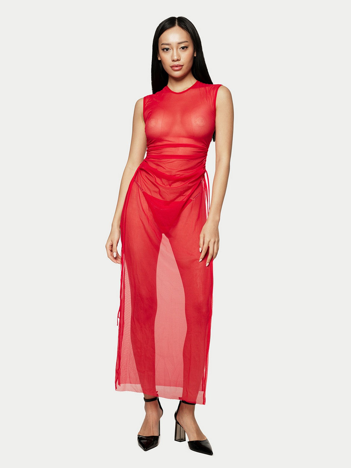Era Netzkleid in Rot