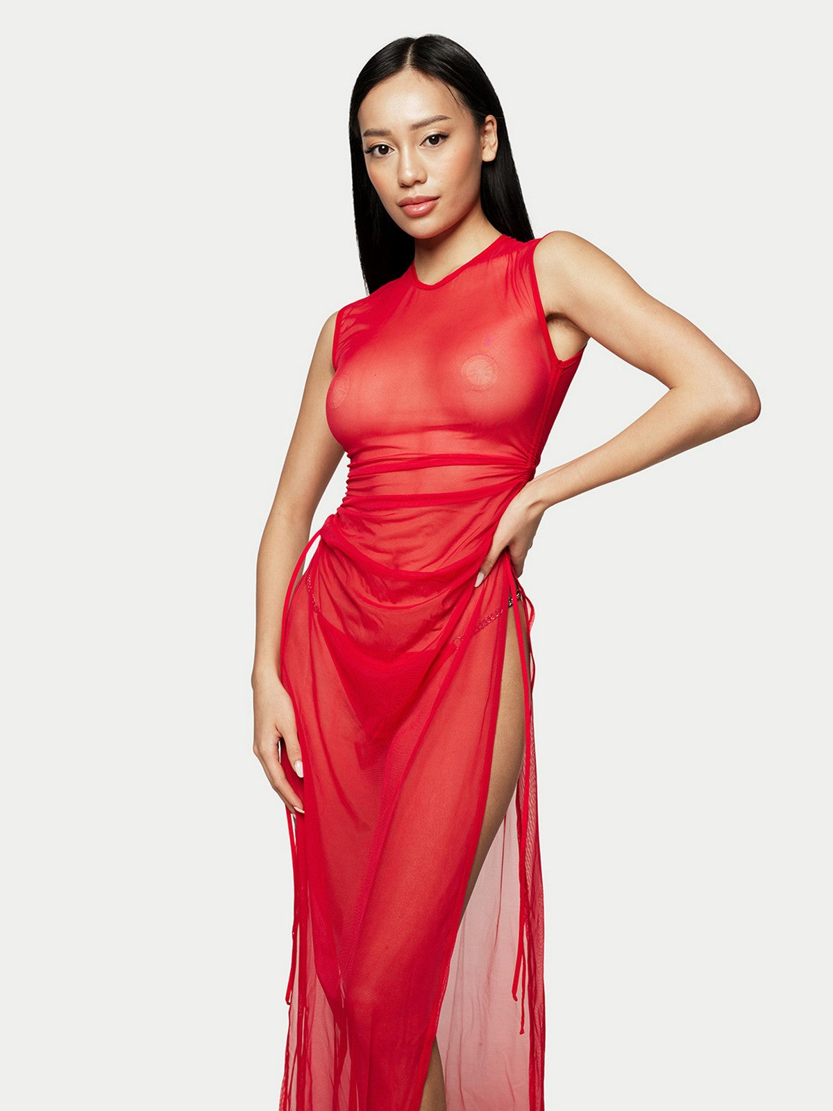Era Netzkleid in Rot