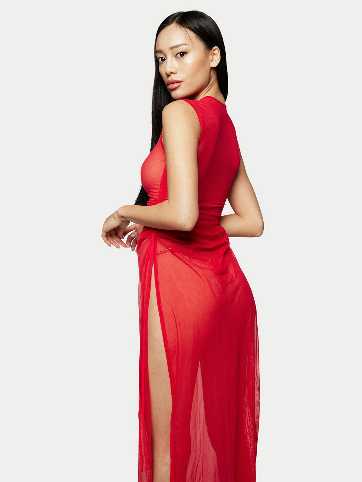 Era Netzkleid in Rot