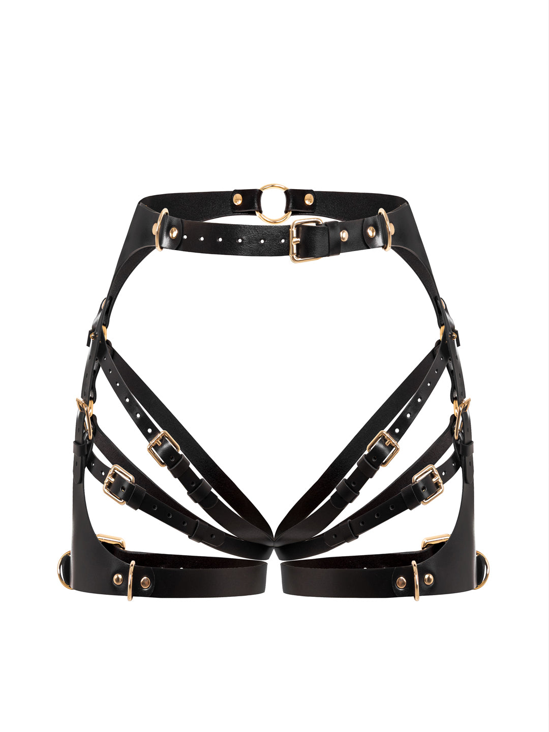 Issa Leather Crotchless Garters