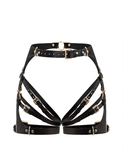 Issa Leather Crotchless Garters