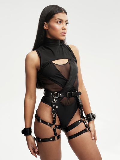 Donna Leather Leg Garters