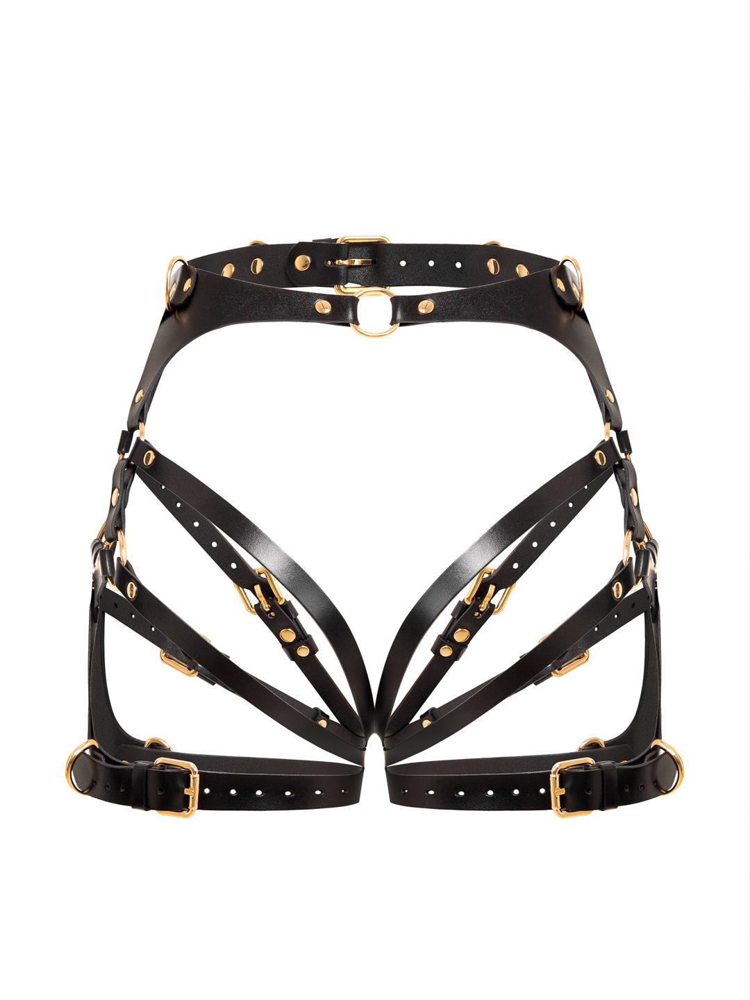 Issa Leather Crotchless Garters