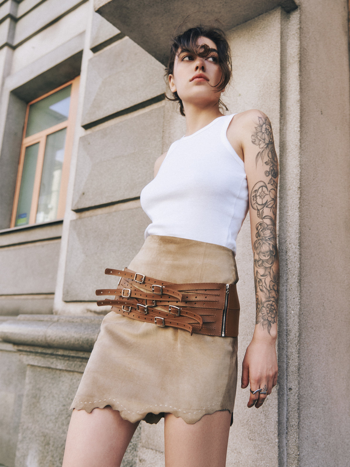 Western Leather Hip Belt