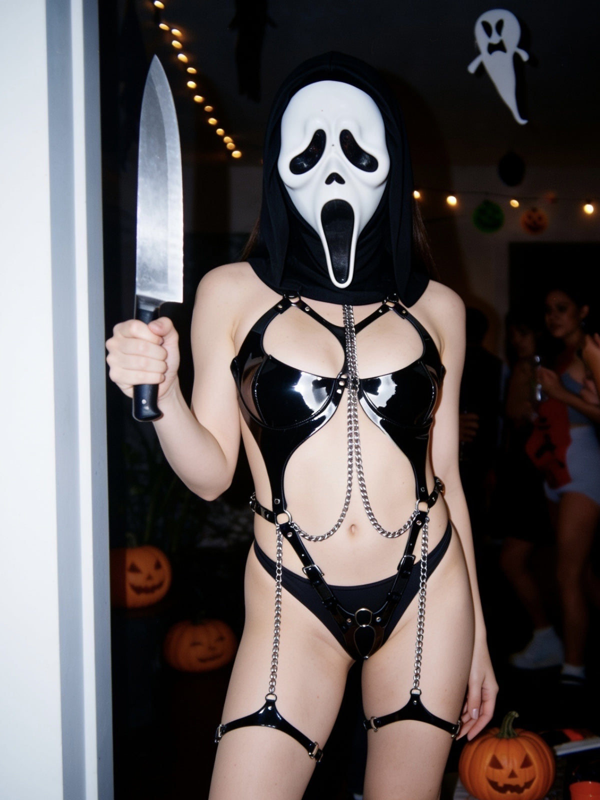 Ghostface Leather Fullbody Set Costume