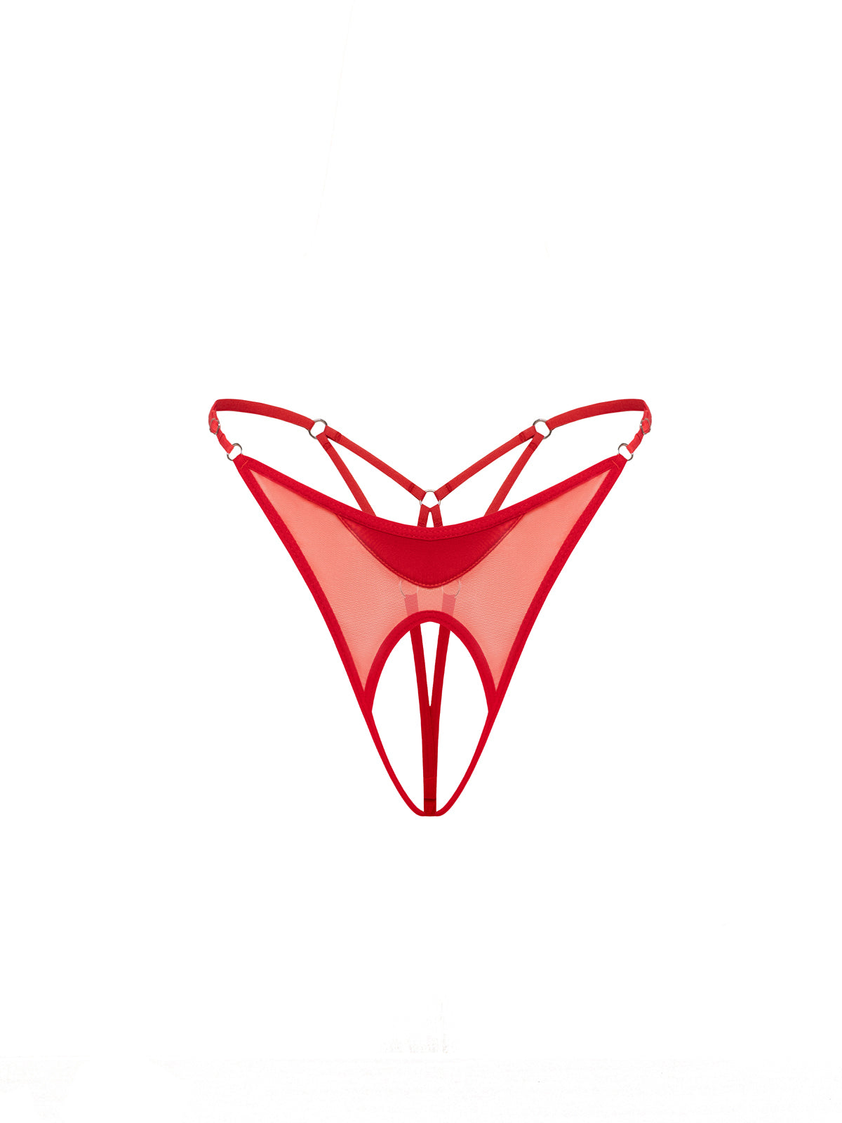 Merry Open Crotch Panties Red