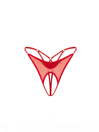 Merry Open Crotch Panties Red