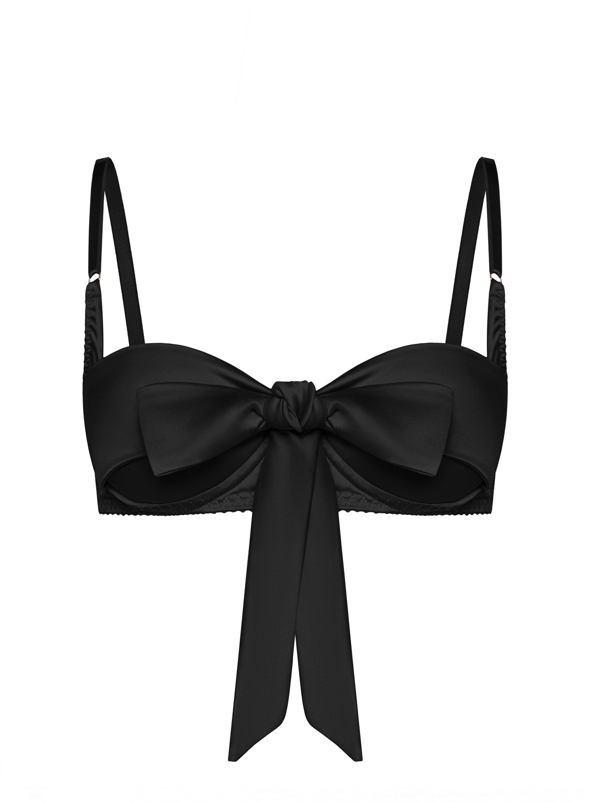 Honey Open-Cup Bra Black