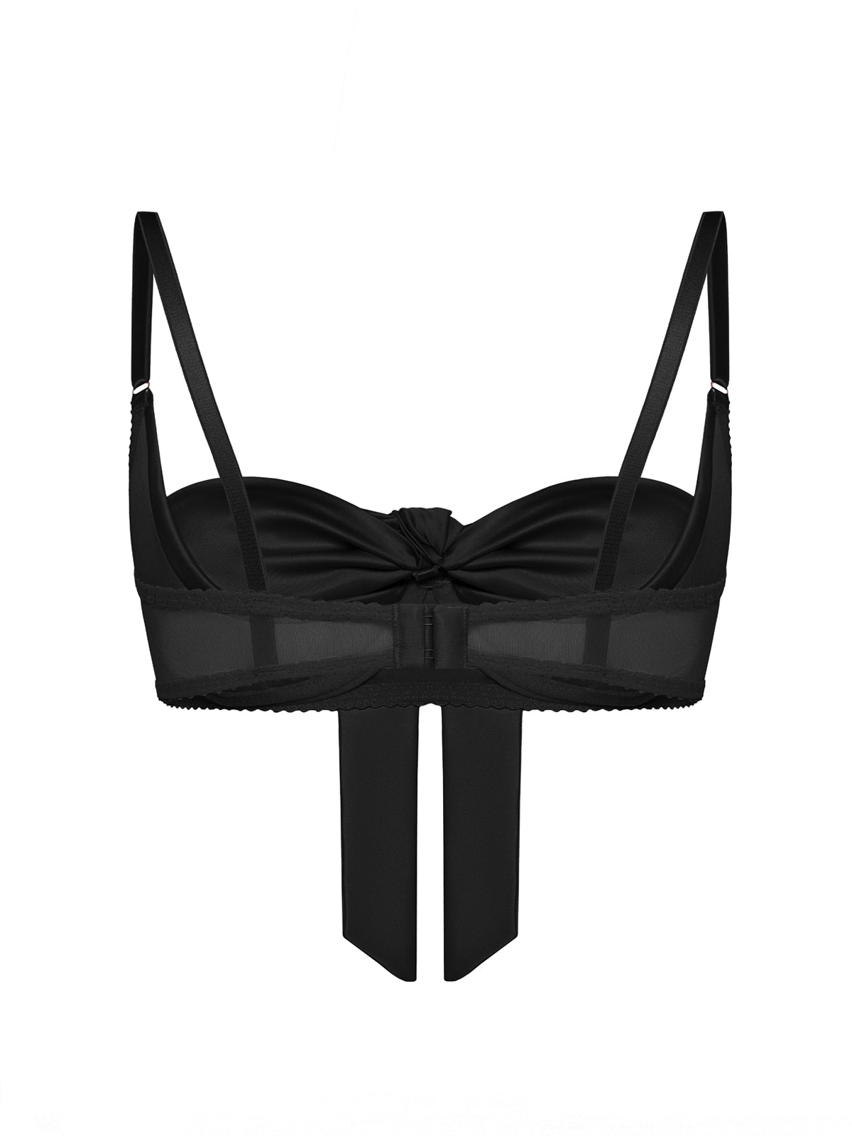 Honey Open-Cup Bra Black