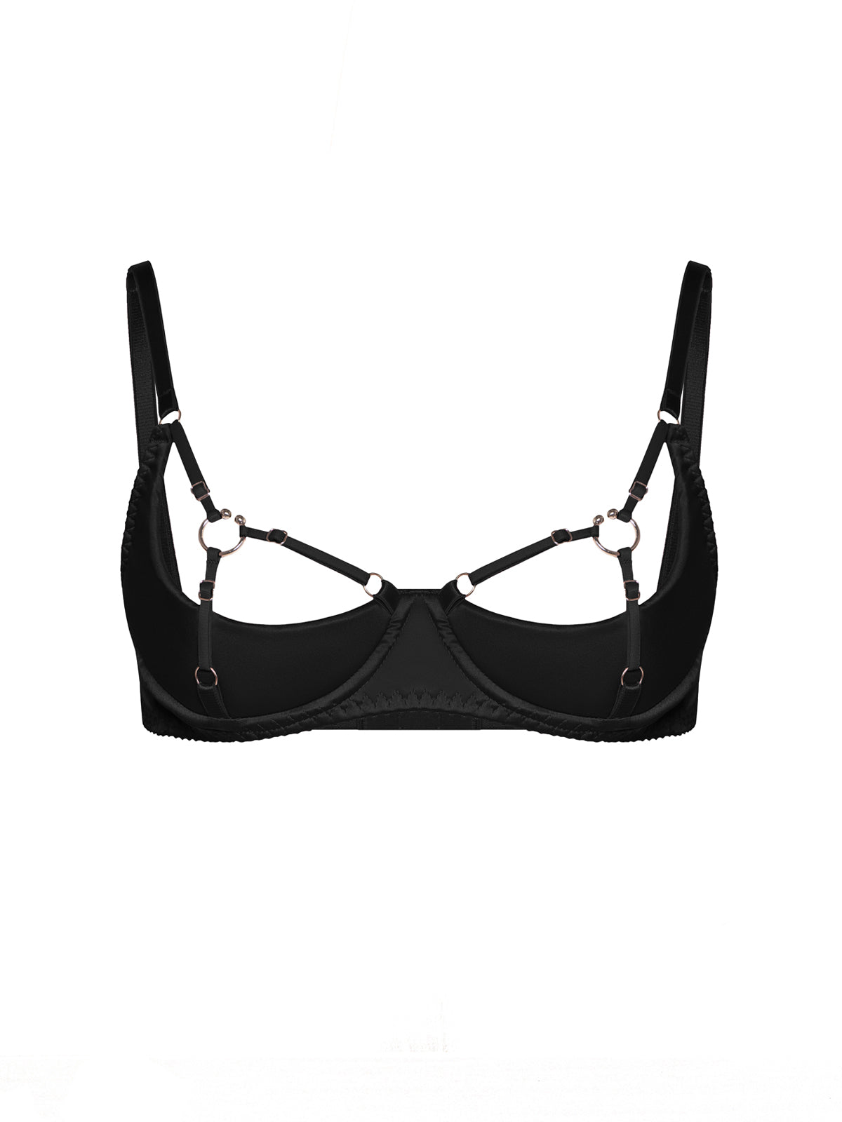 Baby Open-Cup Bra Black