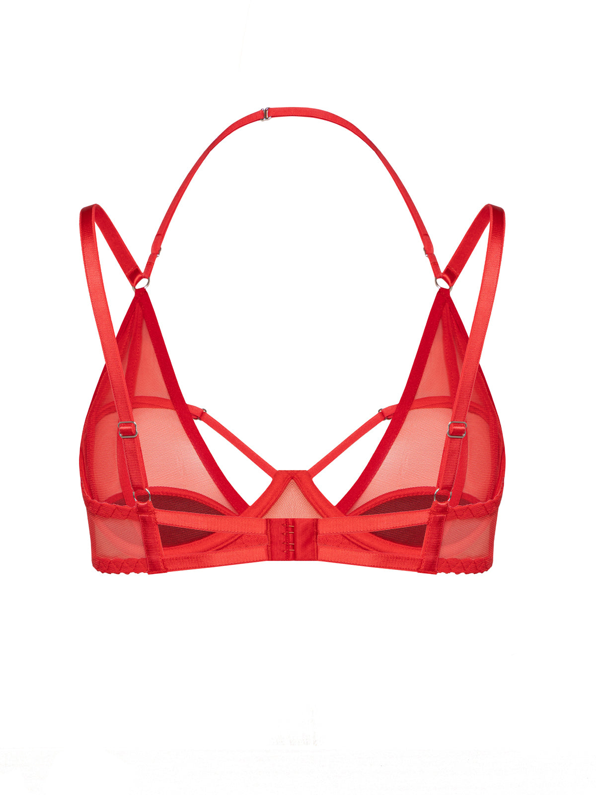 Merry Red Mesh Bra