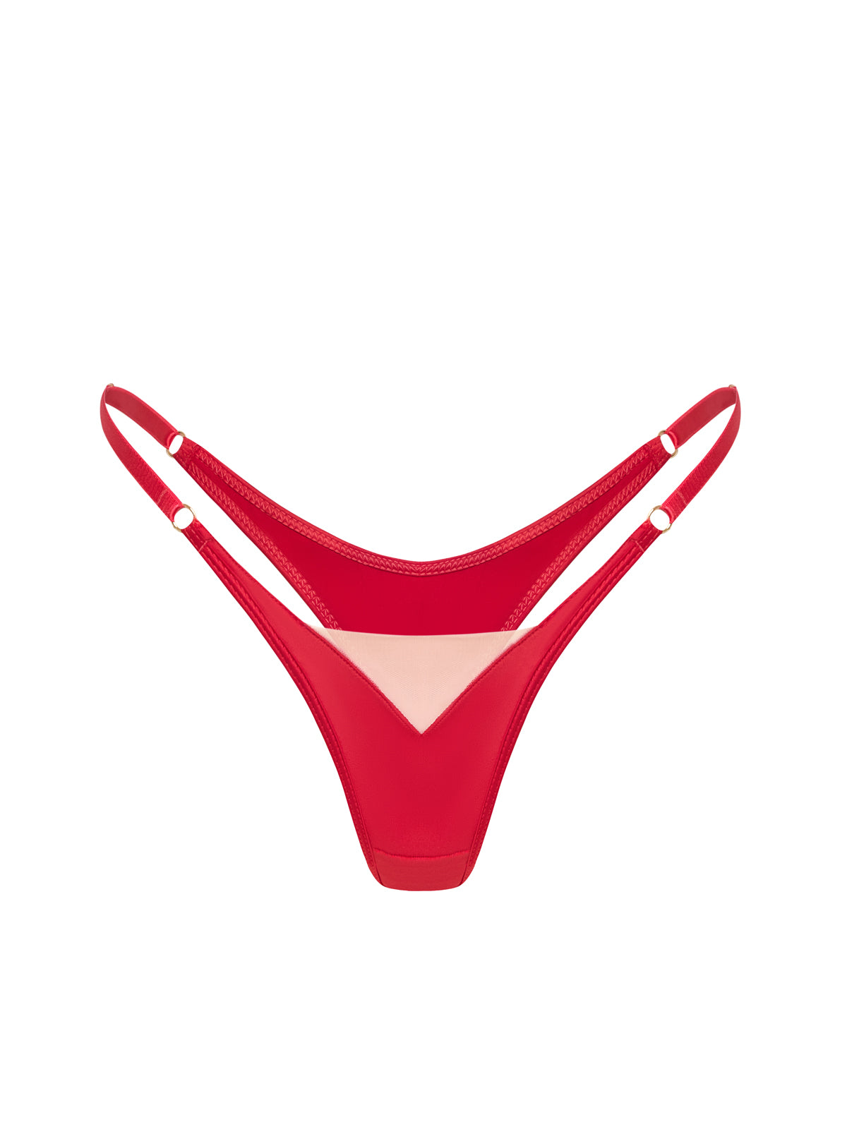 Mono Satin Panties Red